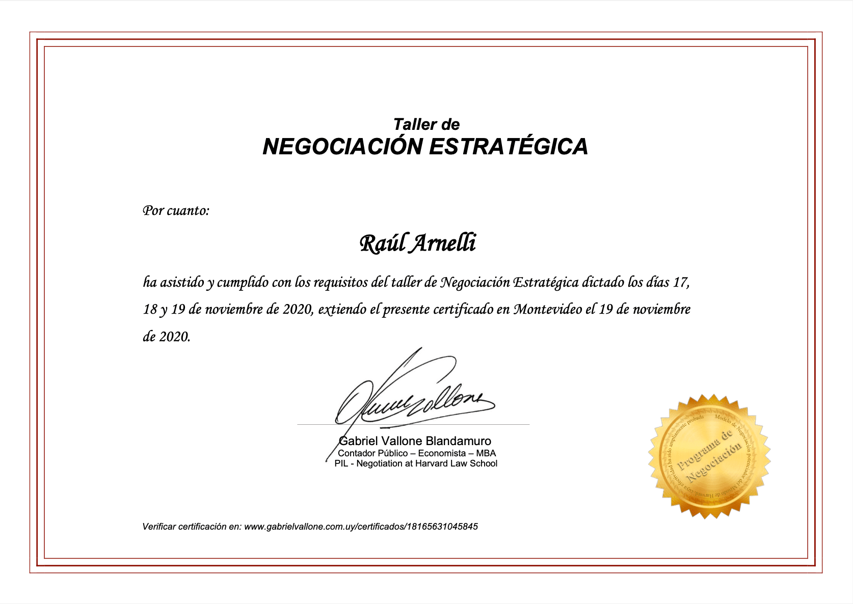 Certificado De Cumplimiento